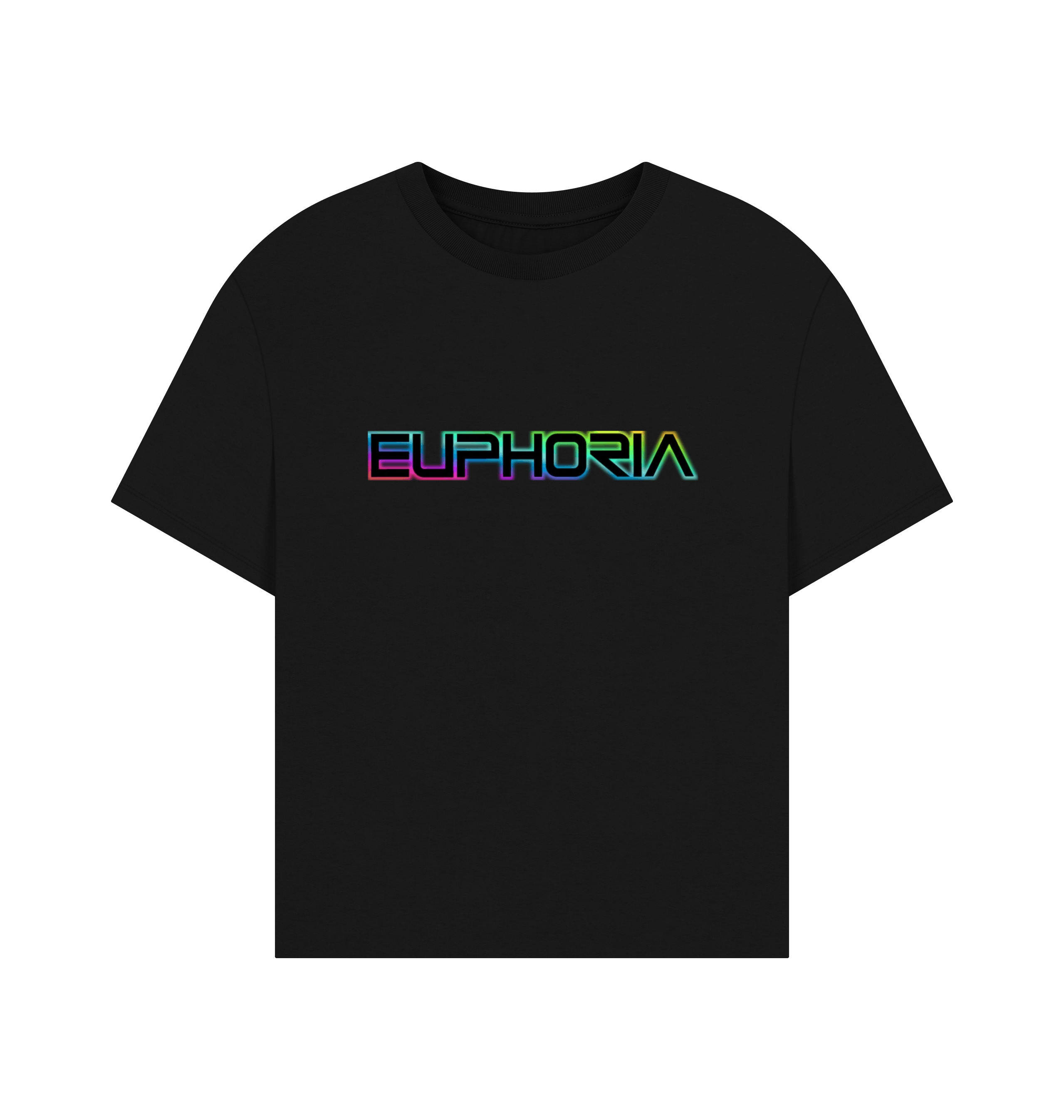 Black Printed T-shirt Front