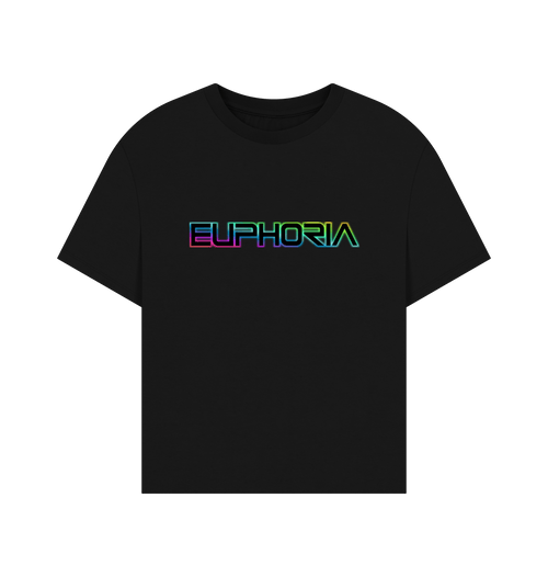 Black Printed T-shirt Front