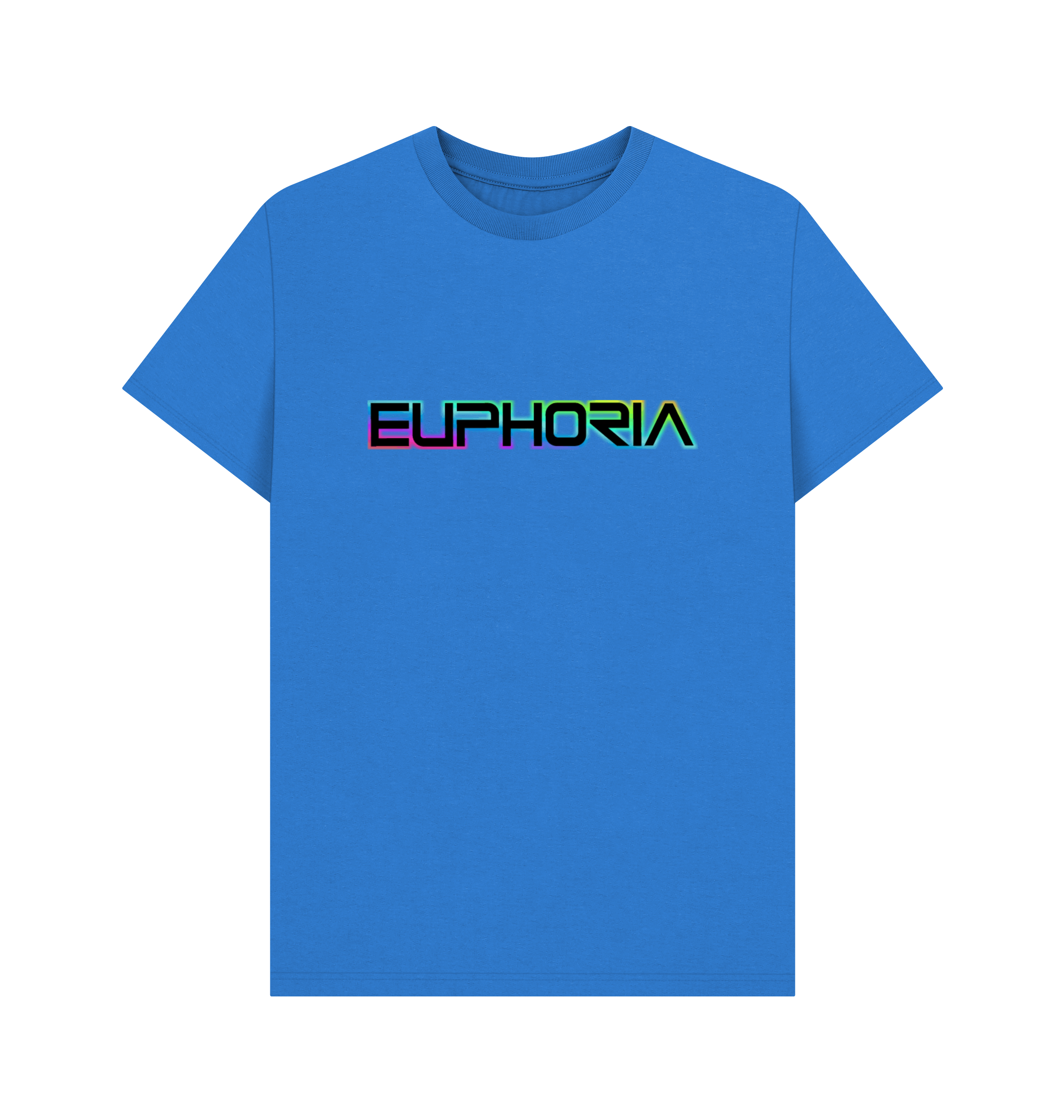 Bright Blue Printed T-shirt Front